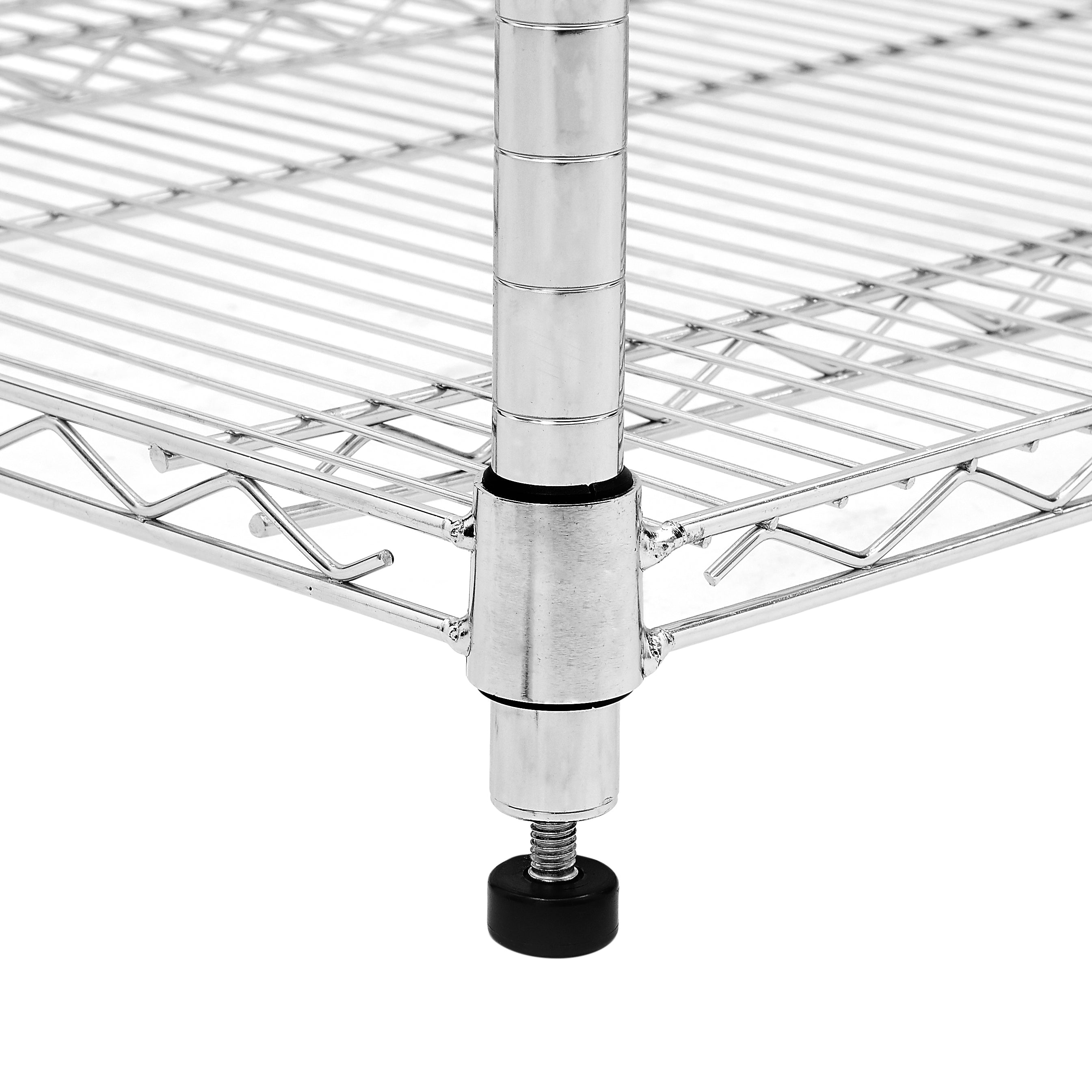 HAOYYE 5-Layer Heavy Duty Adjustable Shelving Unit with Wheels and Adjustable Feet, Sturdy Metal Storage Rack for Warehouse, Supermarket, Kitchen and Commercial Use, Each Shelf Supports 300 Lbs, Space-Saving Industrial Design, Easy Assembly