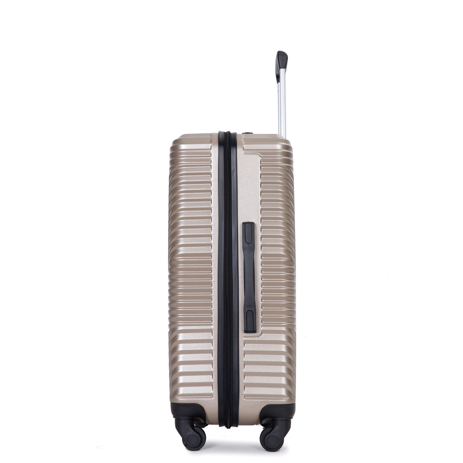 HAOYYE 3 Piece Luggage Sets PC+ABS Lightweight Suitcase with Two Hooks, Spinner Wheels, (20/24/28) Gold Sturdy Space-Saving Heavy Duty Modern Design Adults Dorm Room Easy Assembly Bedroom Furniture
