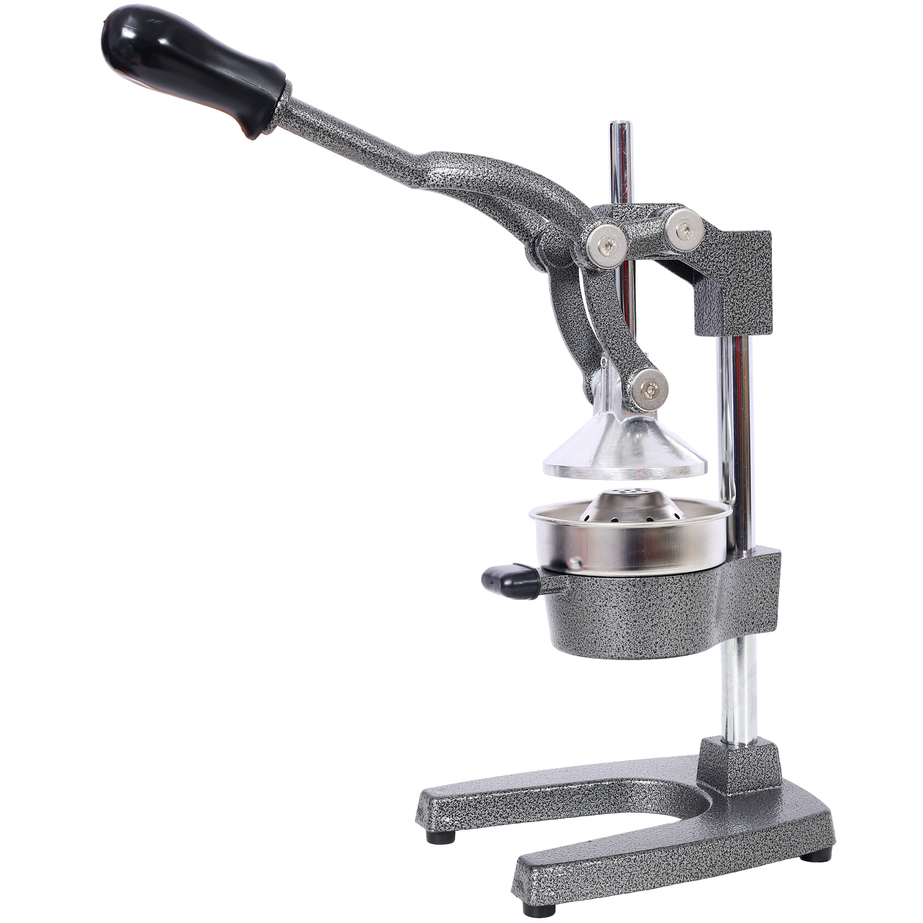 HAOYYE Cast Iron Citrus Juicer , Extra-Large Commercial Grade Manual Hand Press , Heavy Duty Countertop Squeezer for Fresh Orange Juice ,grey color Sturdy Space-Saving Modern Design Adults Dorm Room