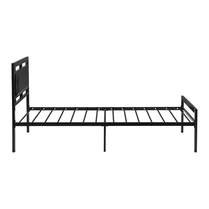 HAOYYE Twin Size metal bed Sturdy System Metal Bed Frame ,Modern style and comfort to any bedroom ,black Space-Saving Heavy Duty Modern Design Adults Dorm Room Easy Assembly Bedroom Furniture