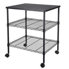HAOYYE 3-Shelf Printer Cart, Soft Cozy Warm Flannel Fleece Home Decor, Luxury Comfortable Unique Design, Premium Quality Decorative Storage Organizer for Home Office or Workstation, Sturdy and Stylish Mobile Cart.