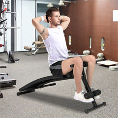 HAOYYE Sit-Up Bench Exercise Equipment, Adjustable Abdominal Workout Bench for Home and Gym Use, Durable Steel Frame with Comfortable Padding, Multi-Position Design for Core Strengthening and Fitness Training