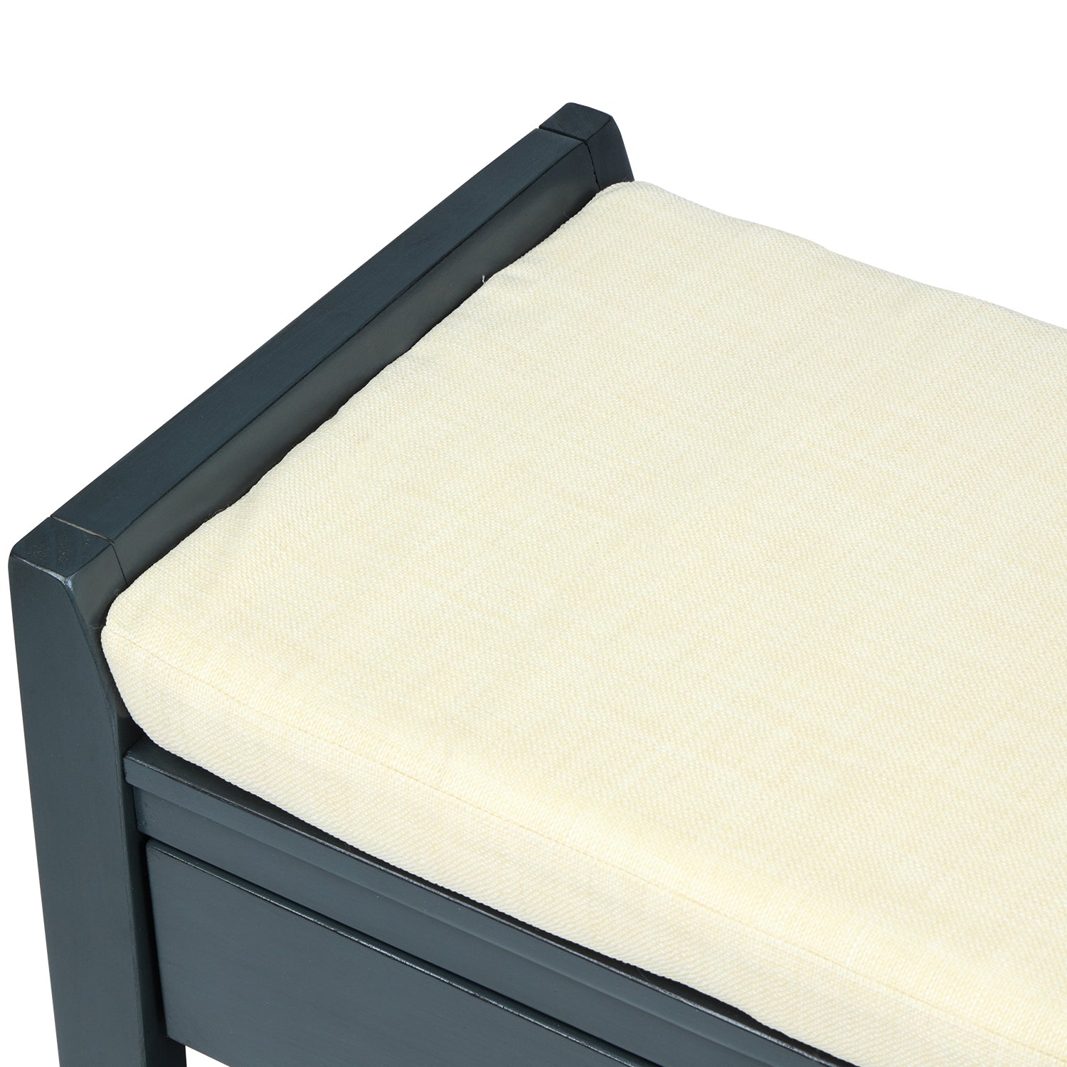 HAOYYE Shoe Rack with Cushioned Seat and Drawers, Multipurpose Entryway Storage Bench, Antique Navy, Sturdy Space-Saving Design, Heavy Duty Construction, Easy Assembly, Durable and Stylish Home Furniture, Versatile for Hallway or Bedroom Use