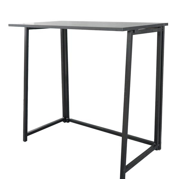 HAOYYE Simple Collapsible Computer Desk Black Sturdy Design Durable Modern Home Organizer Storage Solution Practical Stylish Space-Saving Desk for Living Room and Bedroom