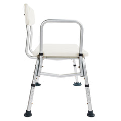 HAOYYE Medical Bathroom Safety Shower Chair Tub Transfer Bench with Back and Handle Wide Non-Slip Seat Adjustable Height Lightweight Aluminium Alloy Bath Stool for Seniors Adults