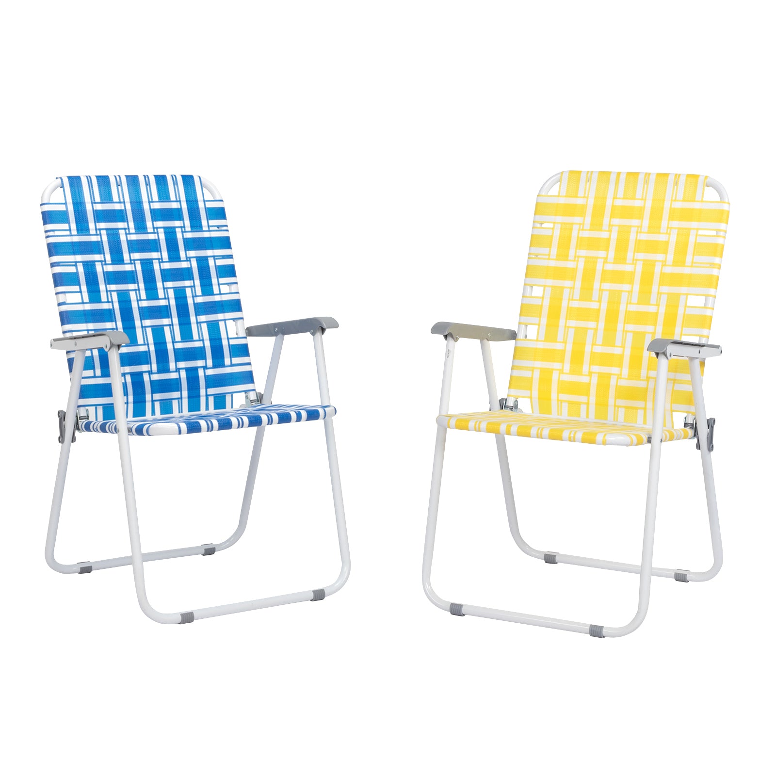 HAOYYE 2pcs Folding Beach Chairs, Steel Tube PP Webbing, Lightweight and Comfortable Chairs for Outdoor Relaxation, Ideal for Beach, Picnic, Camping, and Outdoor Activities