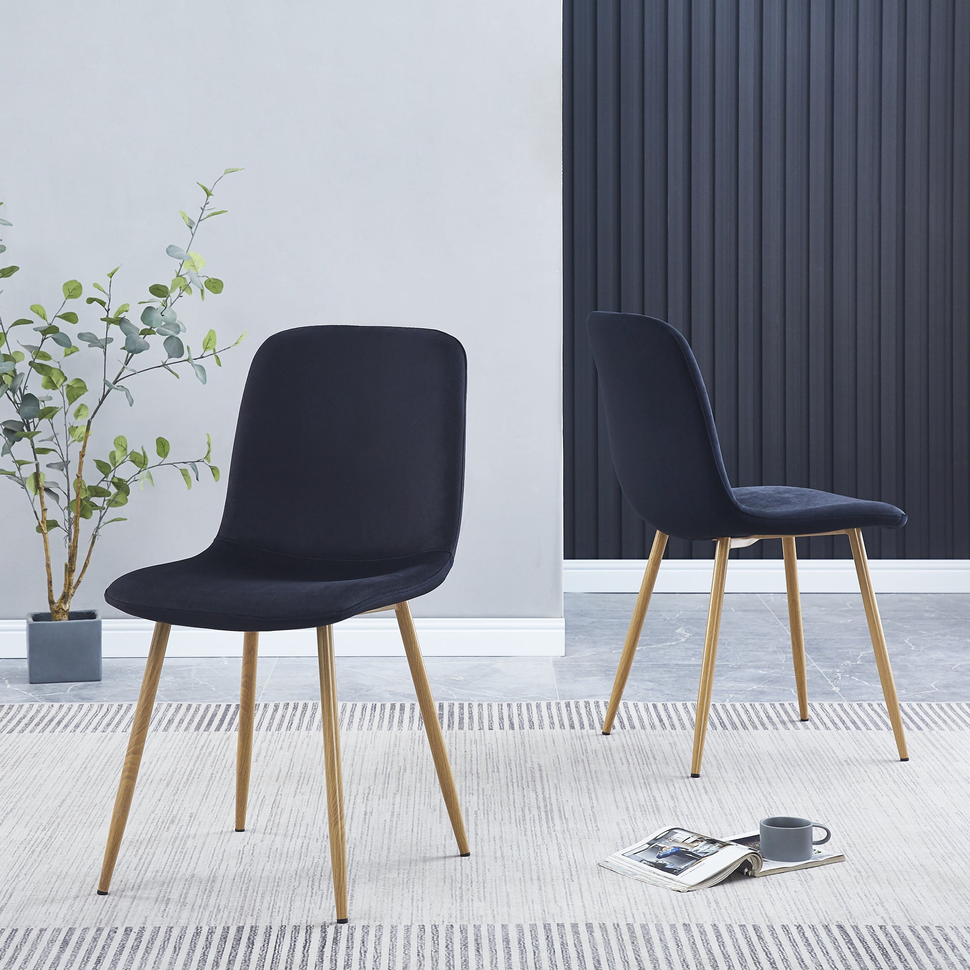 HAOYYE Modern Dining Chair Set of 4, Versatile and Stylish Design for Restaurants, Cafes, Offices, and Living Rooms, Durable and Space-Saving, Easy to Assemble