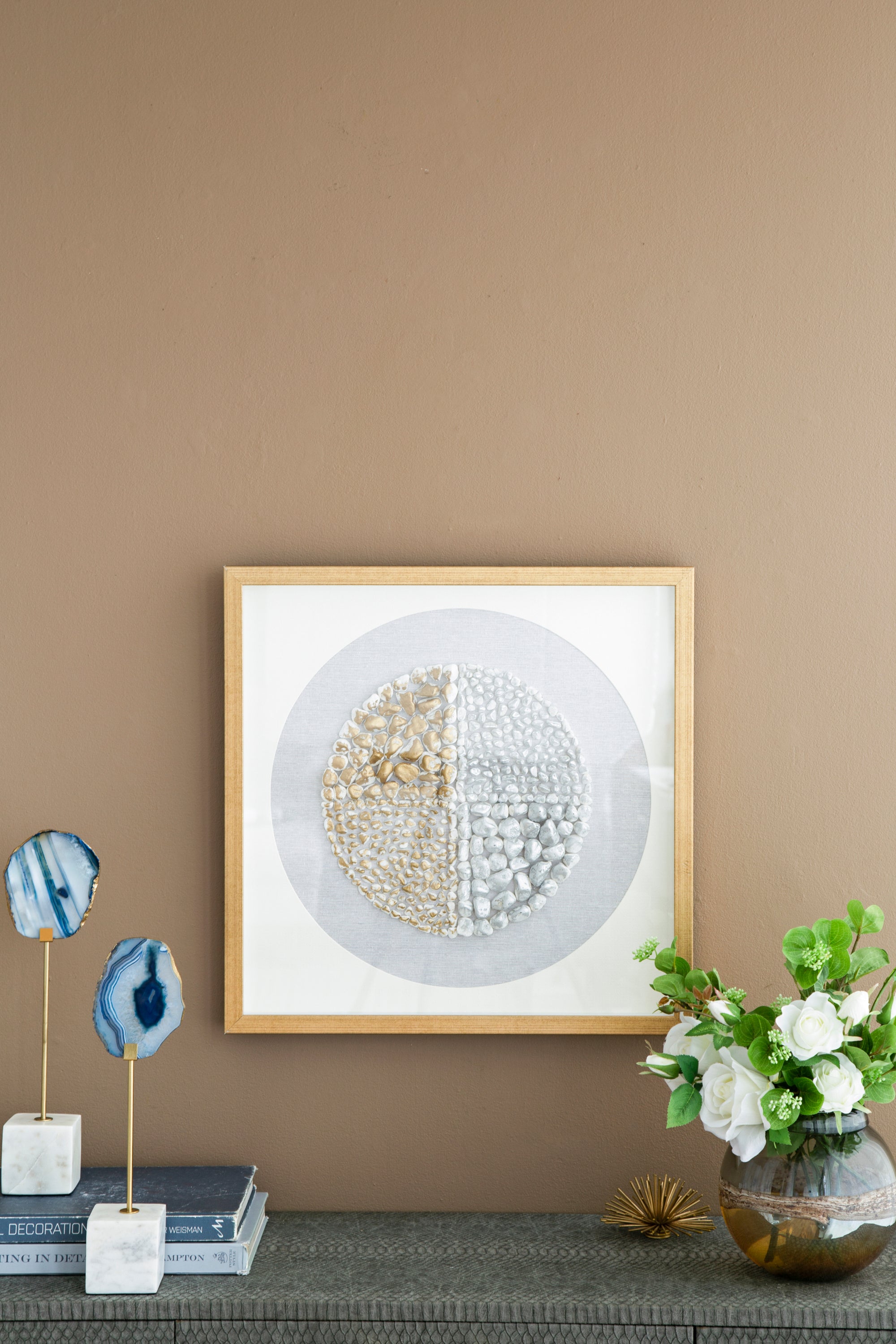 HAOYYE Set of 2 Shadow Box Wall Decor, Modern Design Wall Art Accent, Sturdy and Space-Saving, Dorm Room, and Living Room, Easy Assembly, Heavy Duty