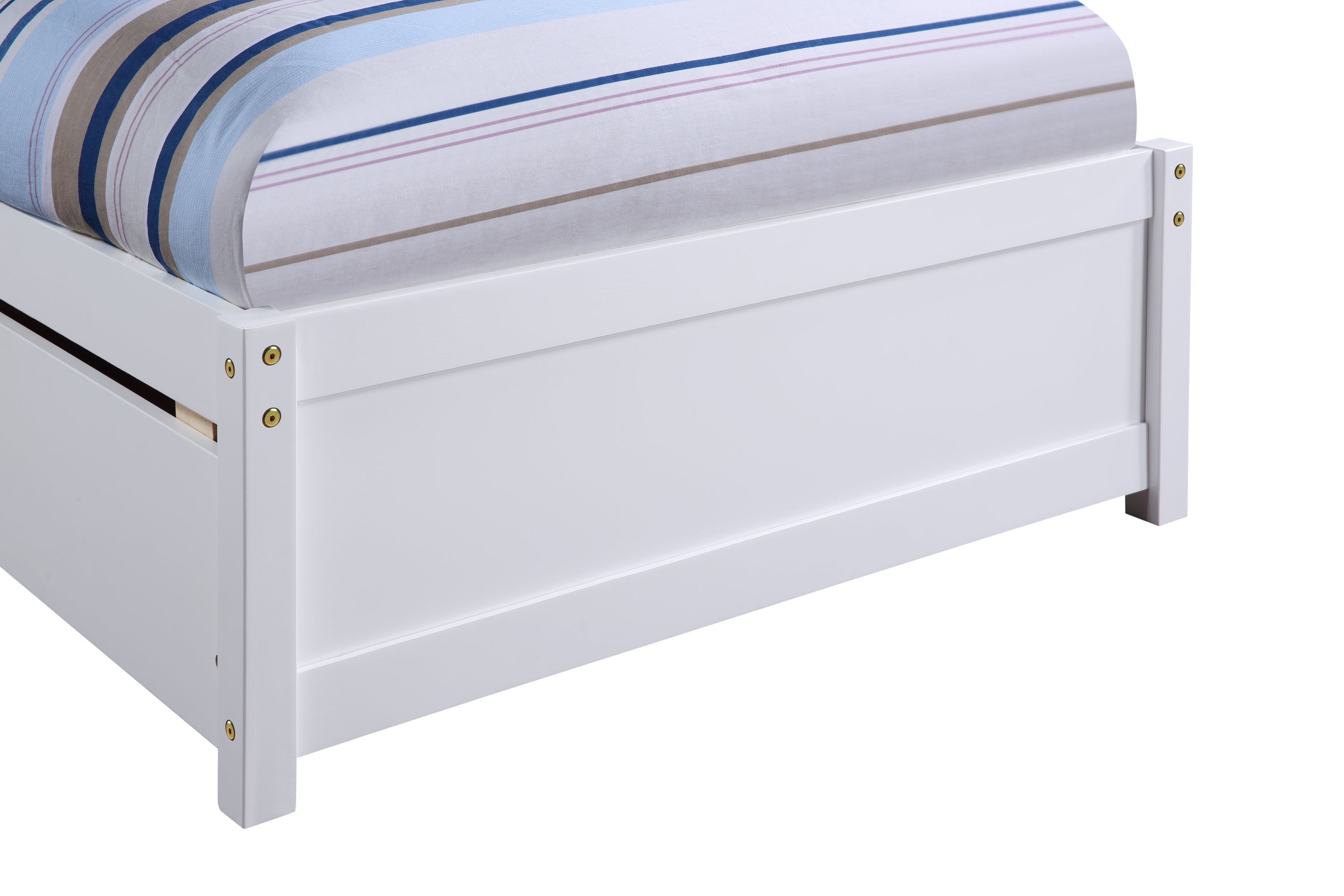 HAOYYE Solid Wood Twin Bed Frame With 2 Storage Drawers, No Box Spring Needed, Space-Saving Heavy Duty Design For Bedroom Or Dorm Room, Sturdy And Easy To Assemble