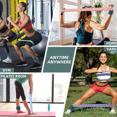 HAOYYE Ankle and Wrist Weights Pair with Resistance Bands Set Long Pull Up Assist Bands for Strength Training Home Gym Workouts Fitness Exercise and Physical Therapy for Men and Women