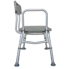 HAOYYE Medical Bathroom Safety Shower Tub Bath Chair Transfer Bench with Backrest and Handle, Adjustable Aluminium Alloy Frame, Lightweight and Anti-Skid Design, Durable Gray Support for Seniors and Disabled Adults
