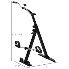 HAOYYE Portable Exercise Pedal Bike Compact Indoor Cycling Machine for Arm and Leg Workouts Adjustable Resistance Mini Pedal Exerciser for Home Office Fitness and Physical Therapy