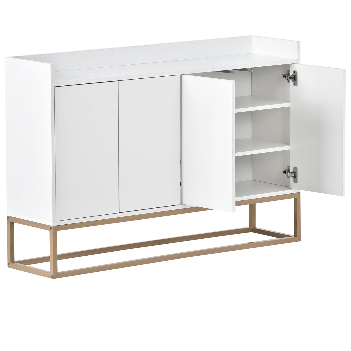 HAOYYE Modern Sideboard Elegant Buffet Cabinet with Large Storage Space for Dining Room, Entryway (White) Sturdy Space-Saving Heavy Duty Modern Design Adults Dorm Room Easy Assembly
