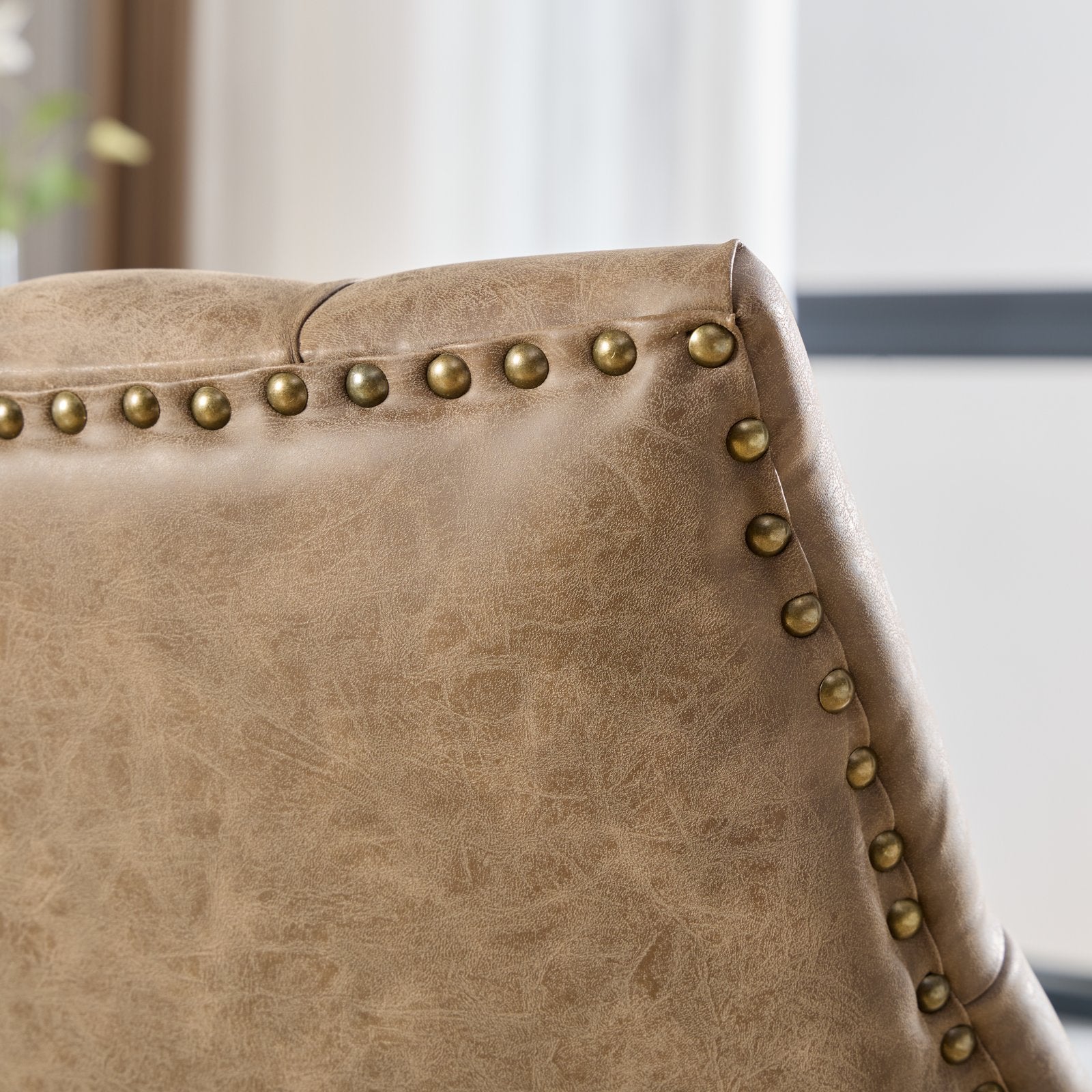 HAOYYE Medieval Retro Style Sheepskin Pattern Fabric Home Office Chair with Lift, Swivel and Recline Functions,Brown color Sturdy Space-Saving Heavy Duty Modern Design Easy Assembly Durable