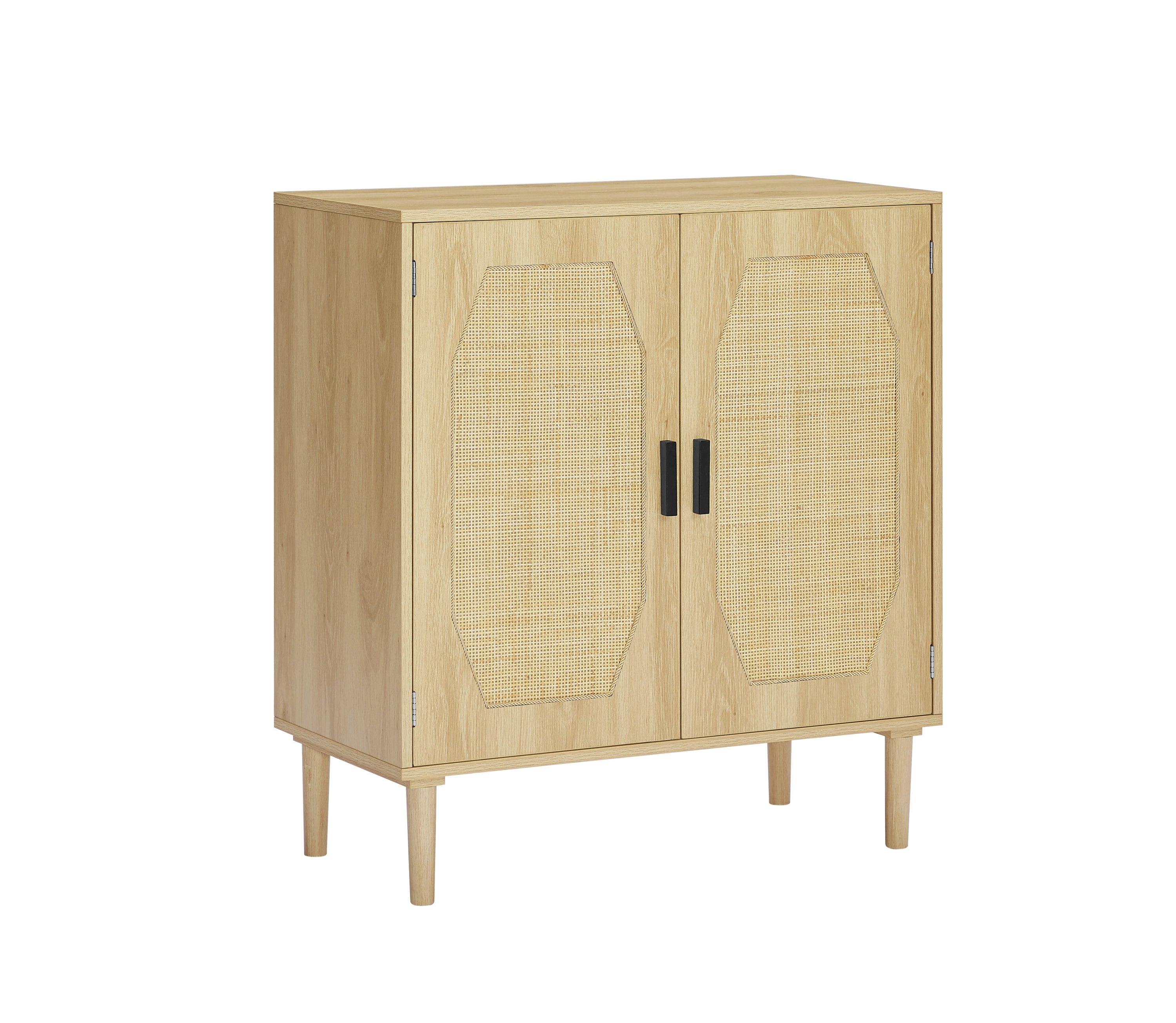 HAOYYE Kitchen storage cabinets with rattan decorative doors, buffets, wine cabinets, dining rooms, hallways, cabinet console tables, Natural, Sturdy Space-Saving Heavy Duty