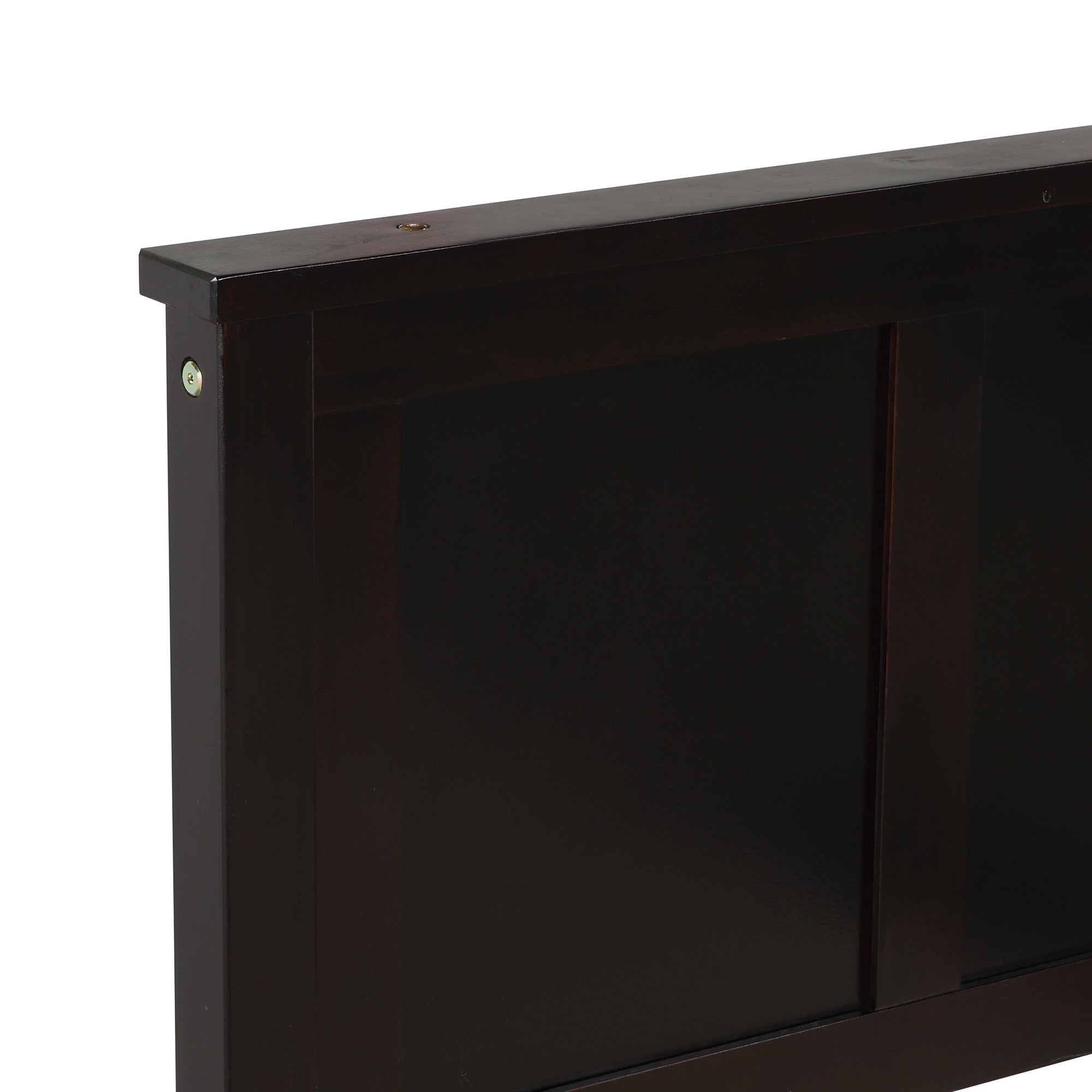 HAOYYE Platform Storage Bed, Twin Size Frame with Two Drawers on Wheels, Espresso, Sturdy Space-Saving Design, Heavy Duty Construction, Easy Assembly, Durable and Stylish Home Furniture