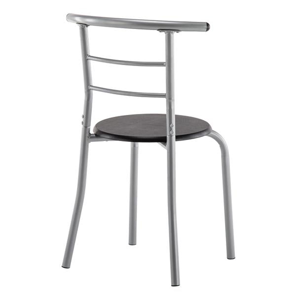 HAOYYE PVC Breakfast Table Set with One Table and Two Chairs, Space-Saving Dining Table and Stool Set for Small Kitchen, Apartment, or Dining Room