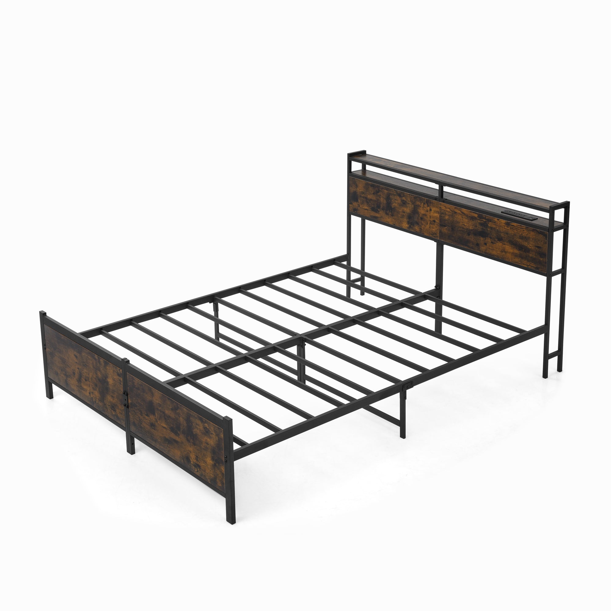 HAOYYE iron bed frame, metal bed frame, wrought iron bed frame, iron platform bed frame, iron canopy bed frame, iron twin bed frame, iron queen bed frame, iron double bed frame, iron sin Sturdy Space-Saving