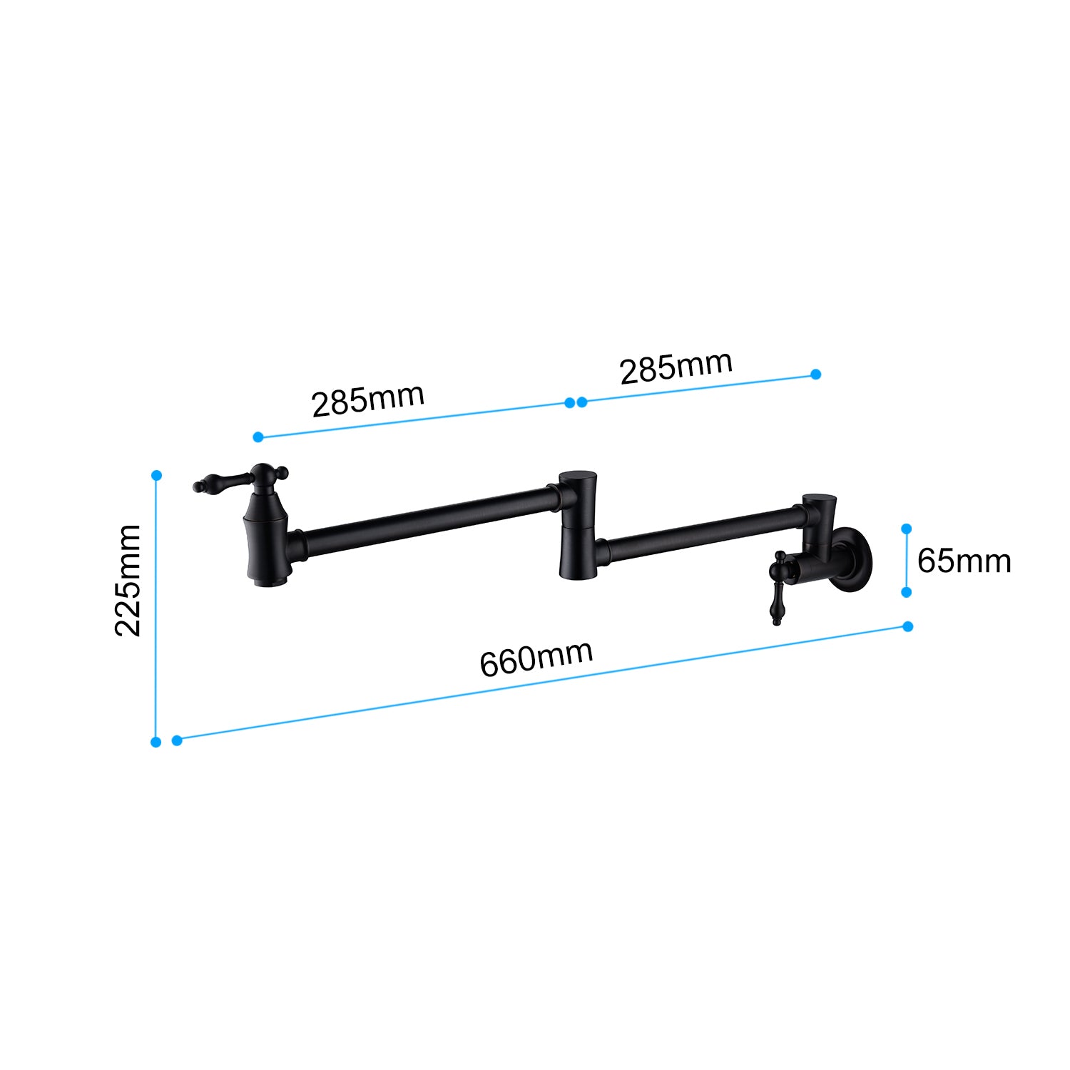 HAOYYE Wall Mount Folding Kitchen Pot Filler Faucet Sturdy Space-Saving Heavy Duty Modern Design Adults Dorm Room Easy Assembly Bedroom Furniture