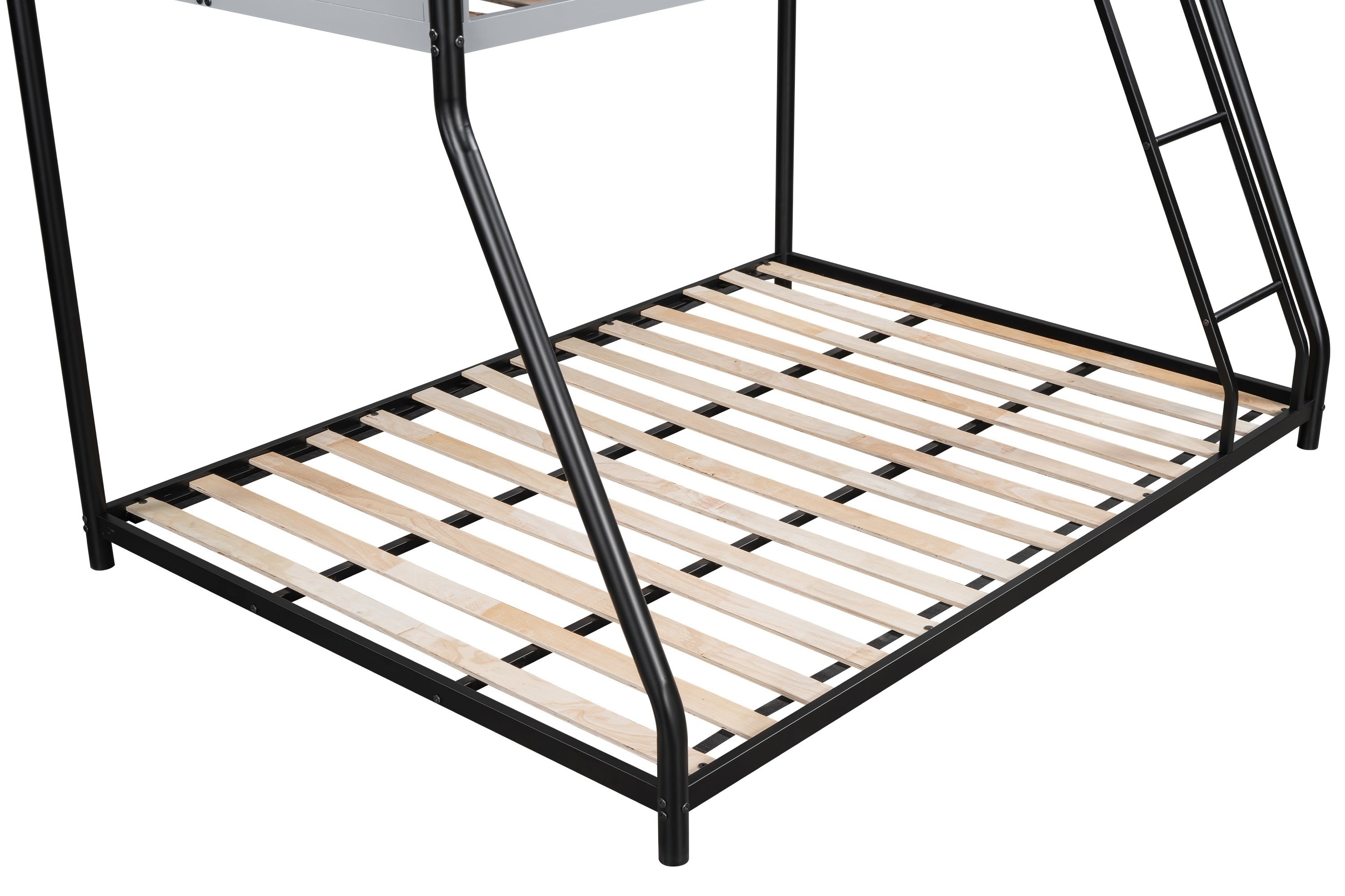 HAOYYE Metal Twin over Full Bunk Bed/ Heavy-duty Sturdy Metal/ Noise Reduced/ Safety Vent Board Guardrail/ CPC Certified/ No Box Spring Needed Space-Saving Heavy Duty Modern Design Adults Dorm Room