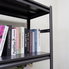 HAOYYE 5-Tier Heavy Duty Metal Shelving Unit, Adjustable Storage Shelves and Rack, Sturdy and Space-Saving Design, Perfect for Kitchen, Garage, Office, and Dorm Room, Modern and Durable Storage Solution