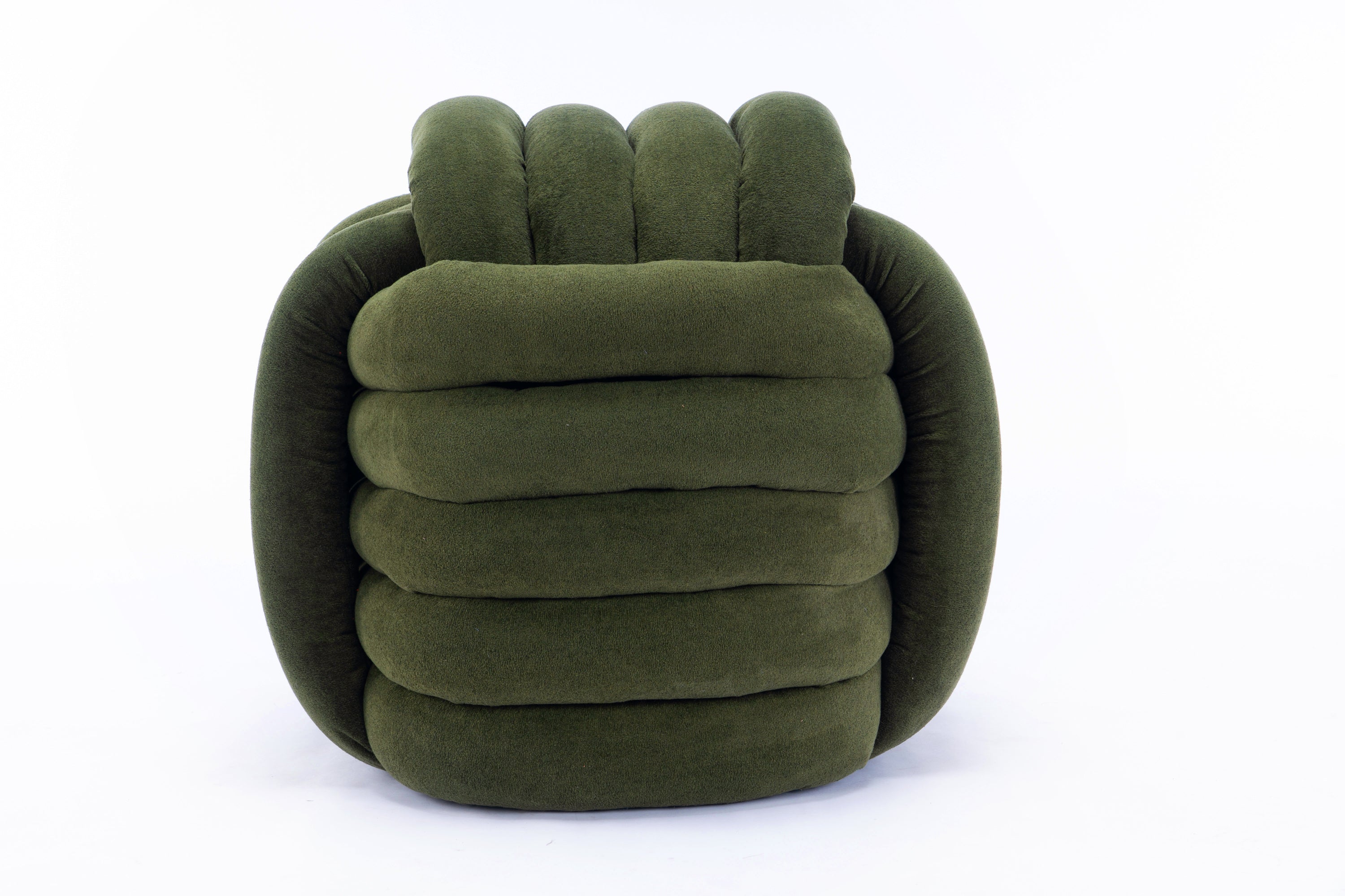 Haoyye Modern Chenille Fabric Knot Design Ottoman Makeup Stool Footstool, Comfortable and Stylish Seat, Perfect for Living Room and Bedroom, Space-Saving Heavy Duty Construction, Durable Furniture for Adults Dorm Room