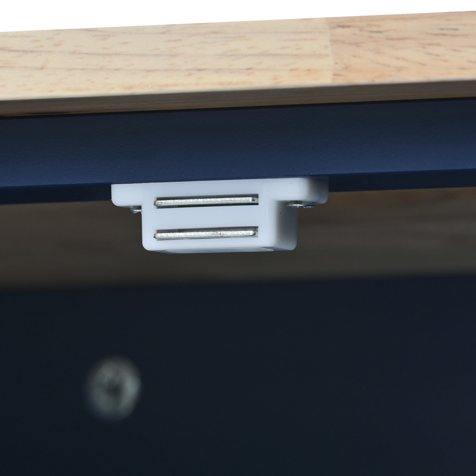 HAOYYE Rolling Mobile Kitchen Island with Drop Leaf - Solid Wood Top, Locking Wheels & Storage Cabinet 52.7 Inch Width(Dark blue) Sturdy Space-Saving Heavy Duty Modern Design Adults Dorm Room