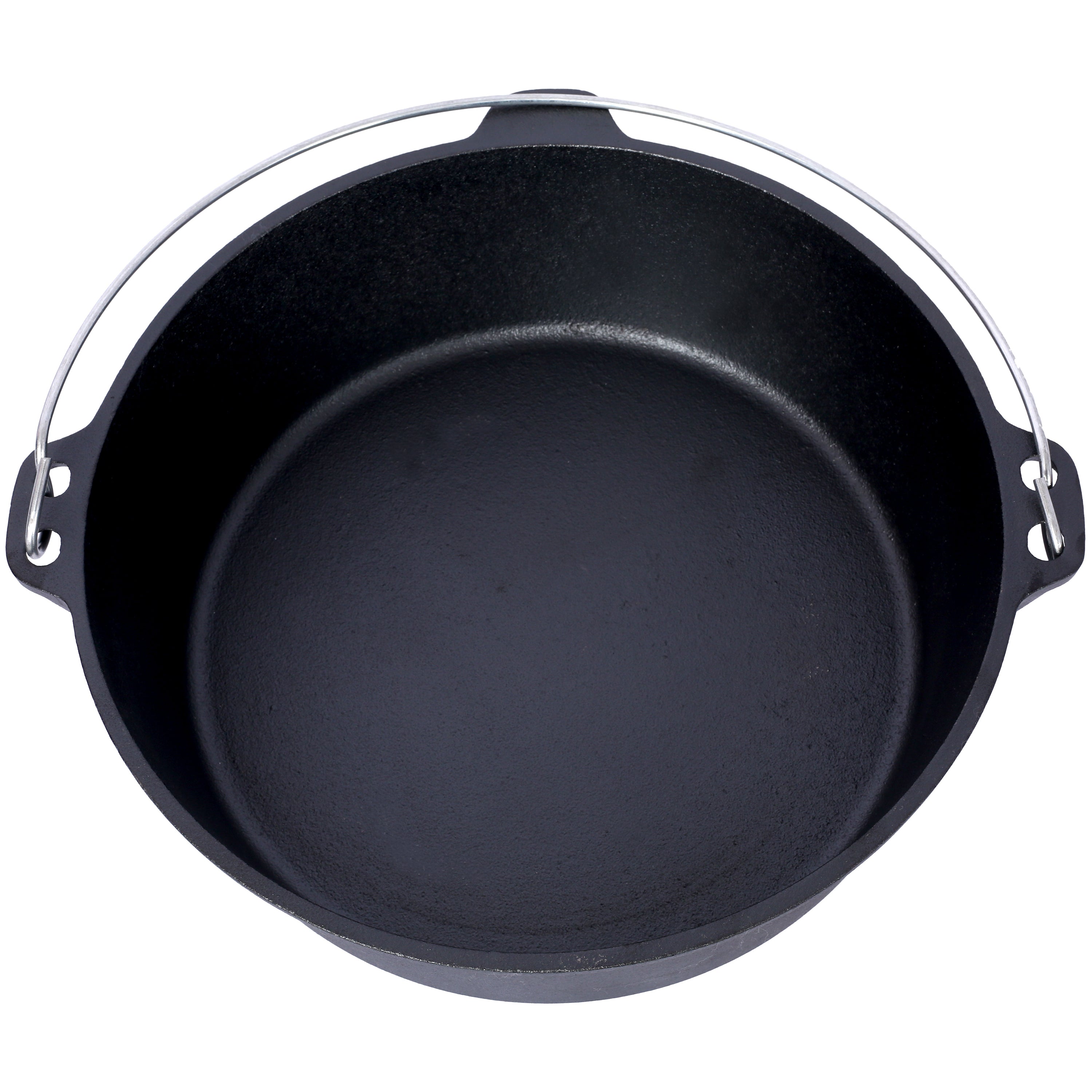 HAOYYE pre-Seasoned Cast Iron Dutch Oven With Skillet Lid, Outdoor Camping Deep Pot for Camping Fireplace Cooking BBQ Baking Campfire, Leg Base, 4.5 Quart Sturdy Space-Saving Heavy Duty Modern Design