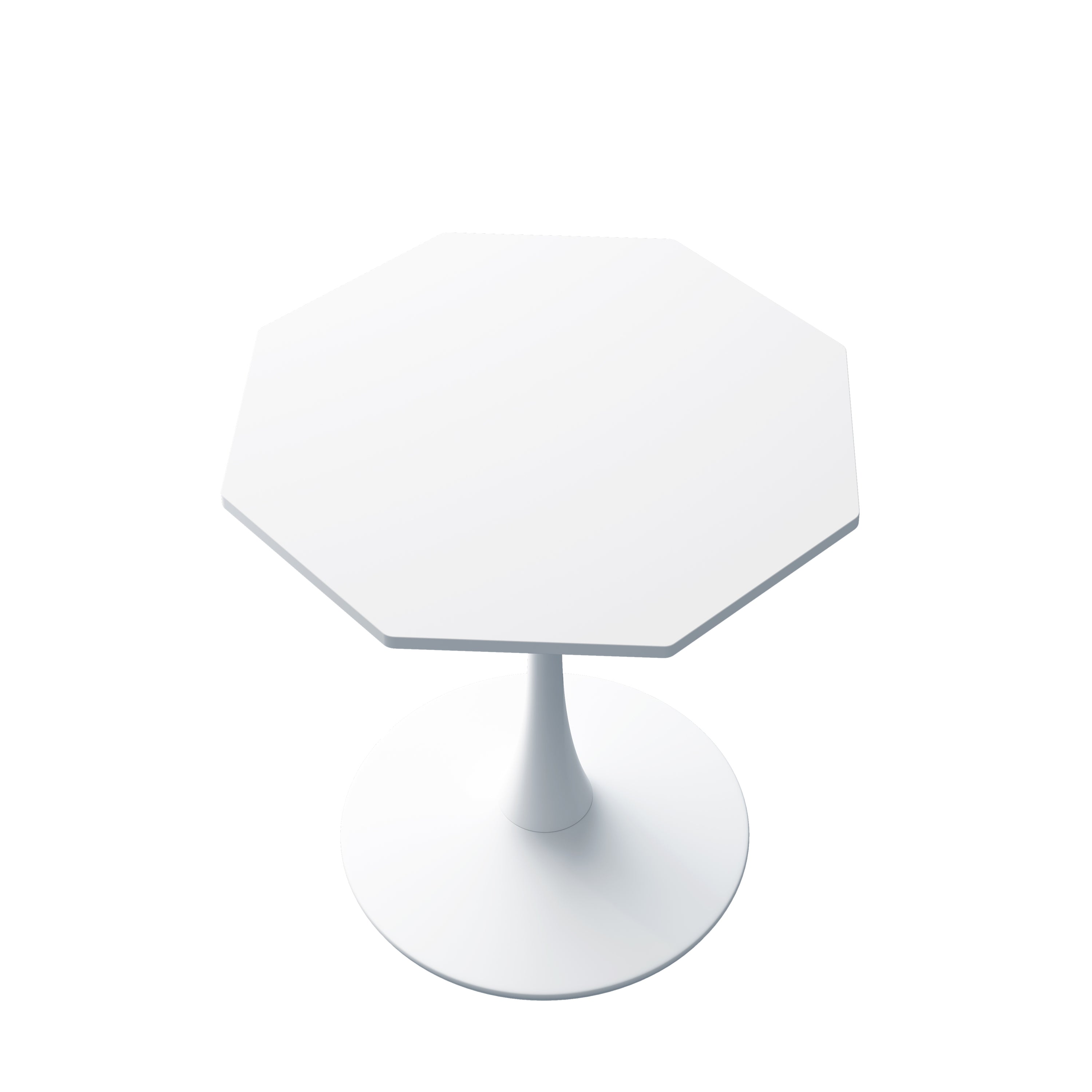 HAOYYE 31.50"Modern Octagonal Coffee Table with MDF Table Top,Metal Base, for Dining Room, Kitchen, Living Room,White Sturdy Space-Saving Heavy Duty Modern Design Adults Dorm Room Easy Assembly