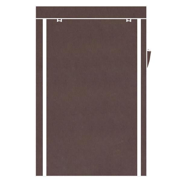 HAOYYE Portable Closet Storage Organizer with Shelves, Dark Brown Durable Space-Saving Solution, Modern Design for Versatile Use, Premium Quality Stylish Look for Home, Bedroom, and Closet Organization