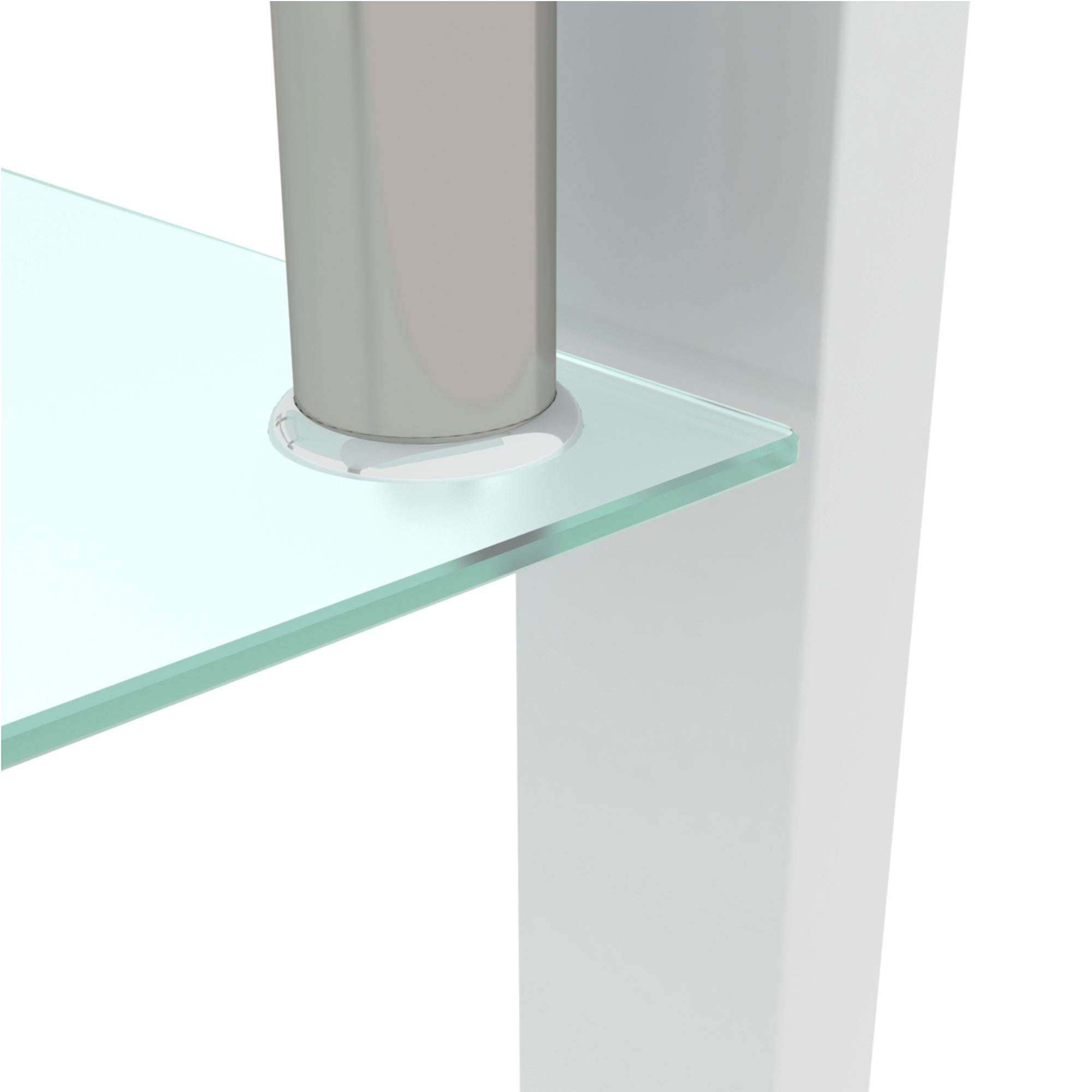 HAOYYE White Coffee Table, Clear Coffee Table, Modern Side Center Tables for Living Room, Living Room Furniture Sturdy Space-Saving Heavy Duty Modern Design Adults Dorm Room Easy Assembly