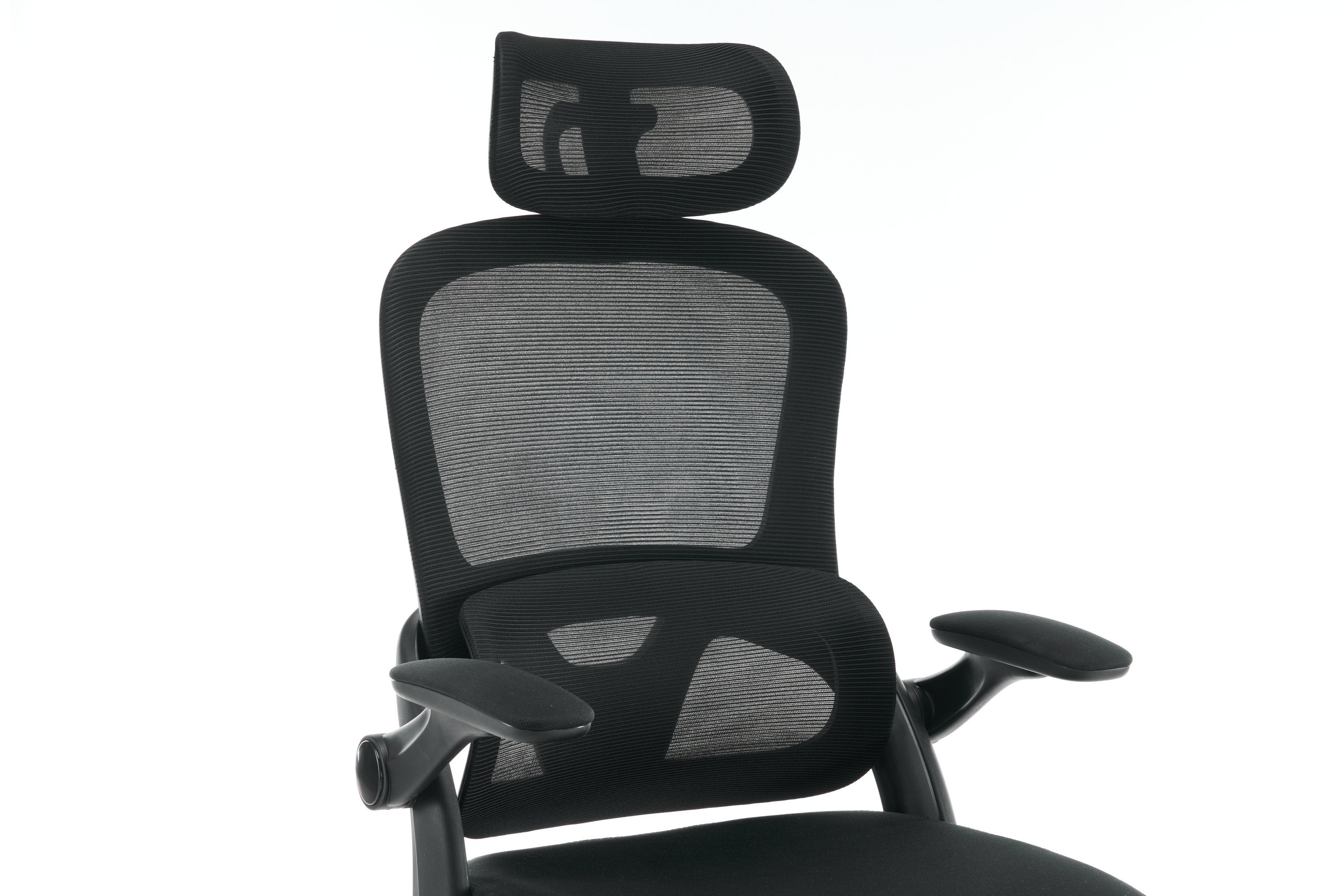 HAOYYE Ergonomic Mesh Office Chair with High Back Desk Design, 3D Armrests, Up And Down Lumbar Support, Swivel Computer Task Chair with Adjustable 2D Headrest and Tilt Function, Sturdy Space-Saving Heavy Duty Chair for Home and Office Use