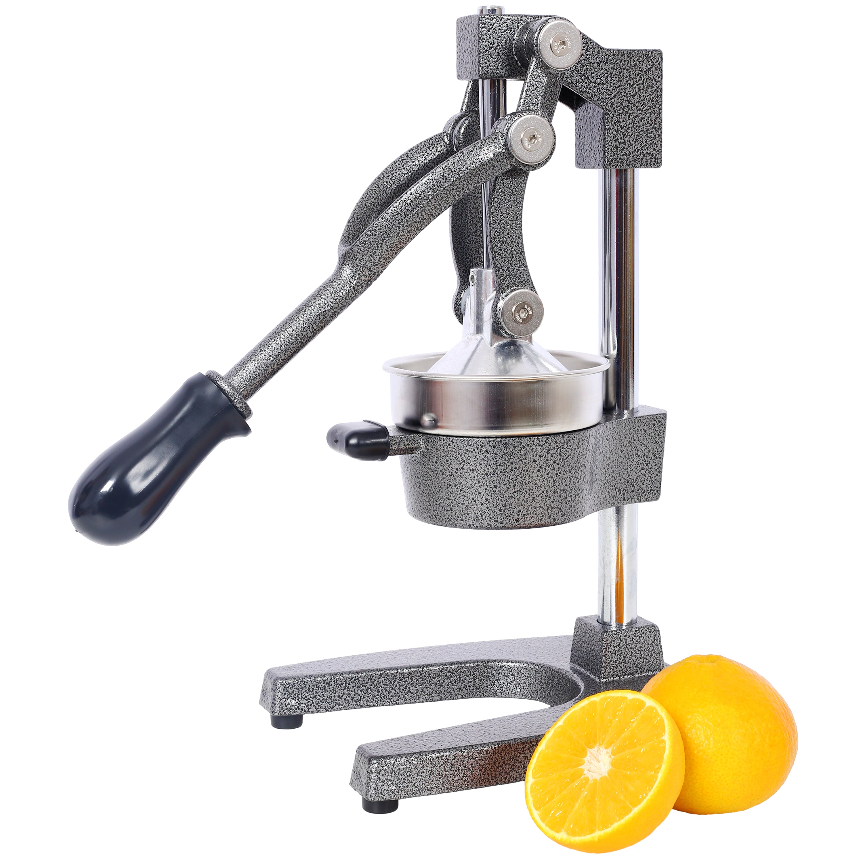 HAOYYE Cast Iron Citrus Juicer , Extra-Large Commercial Grade Manual Hand Press , Heavy Duty Countertop Squeezer for Fresh Orange Juice ,grey color Sturdy Space-Saving Modern Design Adults Dorm Room