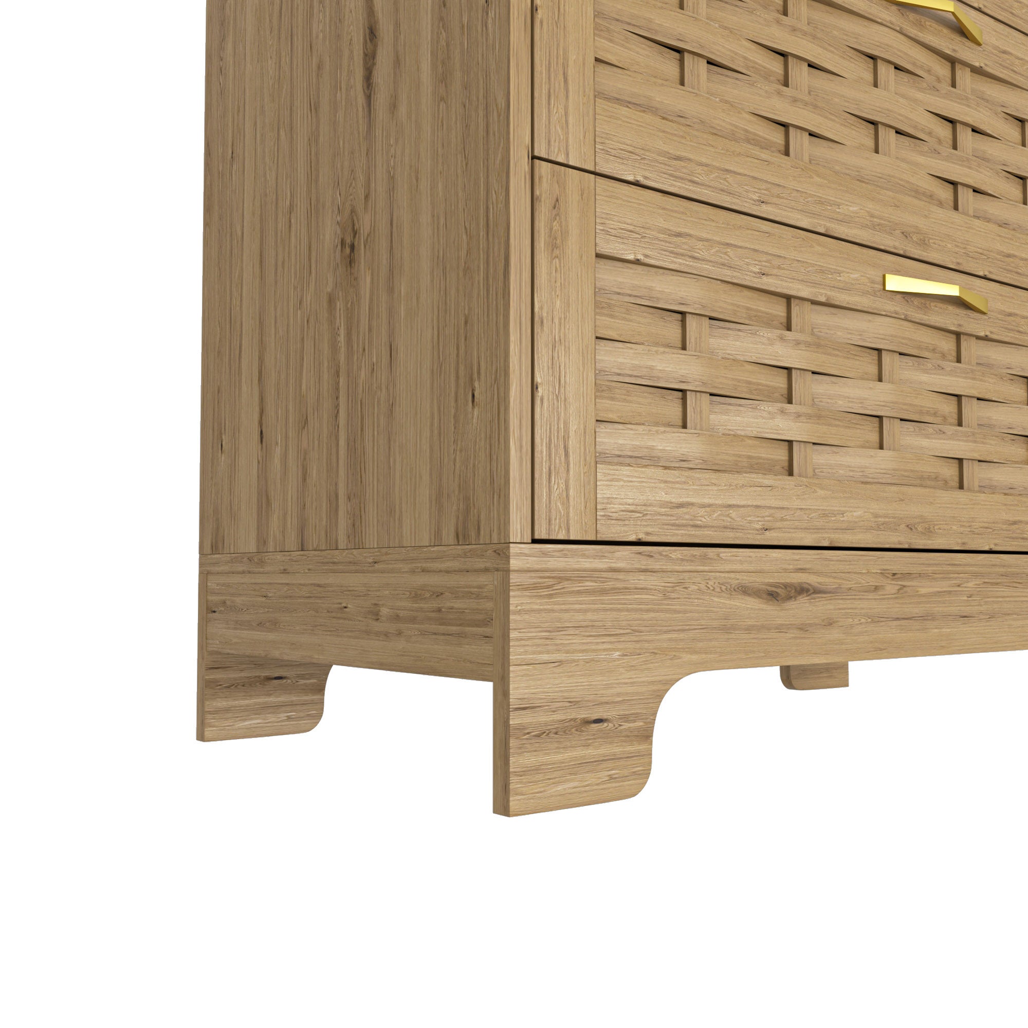 HAOYYE 4-Drawer Wood Dresser, Large Modern Storage Organizer With Wide Drawers, Double Chest Of Drawers For Bedroom, Living Room, Or Hallway, Sturdy And Space-Saving Design
