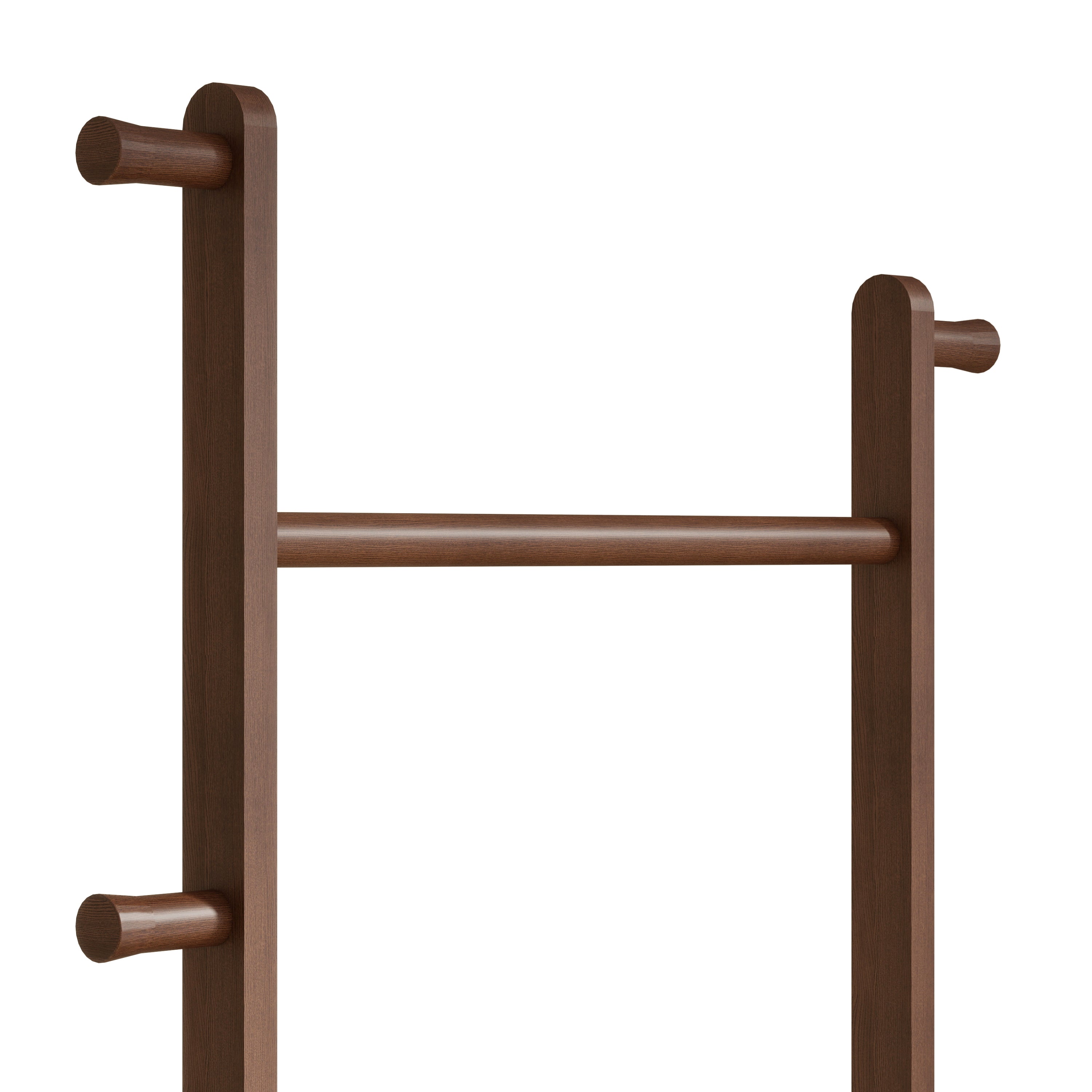 HAOYYE Solid Wood Coat Rack, Freestanding Hanger with Natural Walnut Finish, Space-Saving and Durable Design for Bedroom, Entrance, or Living Room, Easy Assembly
