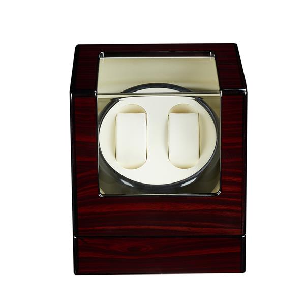 HAOYYE Double Watch Winder, Automatic Rotation Wood Display Case, Sturdy And Durable Design, Multifunctional Watch Storage Organizer, Modern Space-Saving Storage Solution, Practical And Stylish Home Organizer For Men’s And Women’s Watches