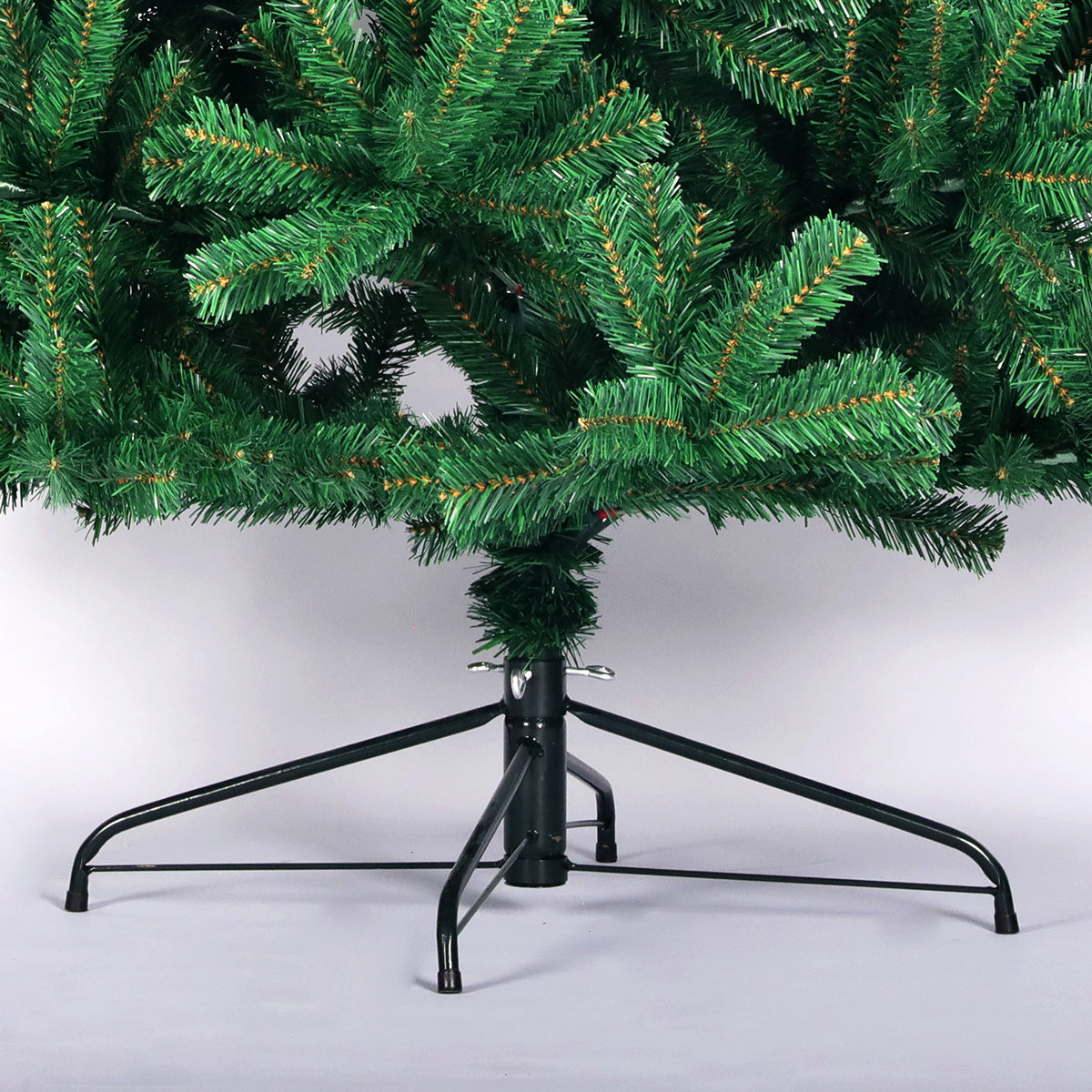 HAOYYE Artificial Christmas Tree Full Natural Spruce PVC Fir Tree 7.5ft Foldable Metal Stand Unlit Green Sturdy Space-Saving Heavy Duty Modern Design Adults Dorm Room Easy Assembly Bedroom Furniture