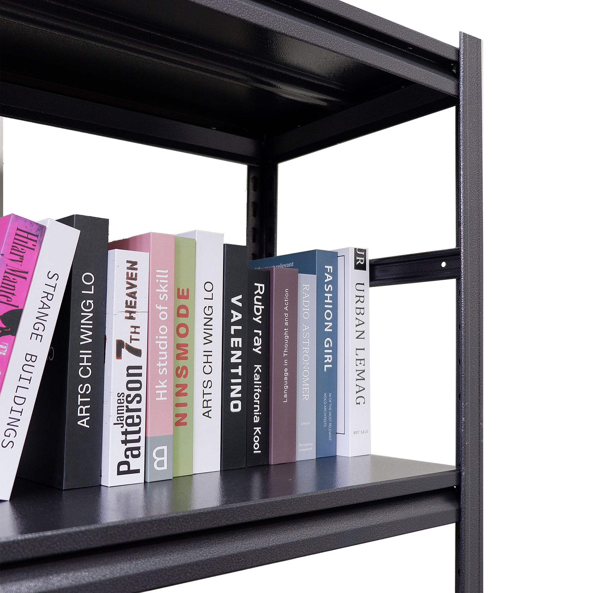 HAOYYE 5-Tier Heavy Duty Metal Storage Shelves, Adjustable Shelving Unit for Kitchen, Garage, Pantry, Office, Sturdy Space-Saving Design, Modern Storage Rack for Home, Dorm Room, and More